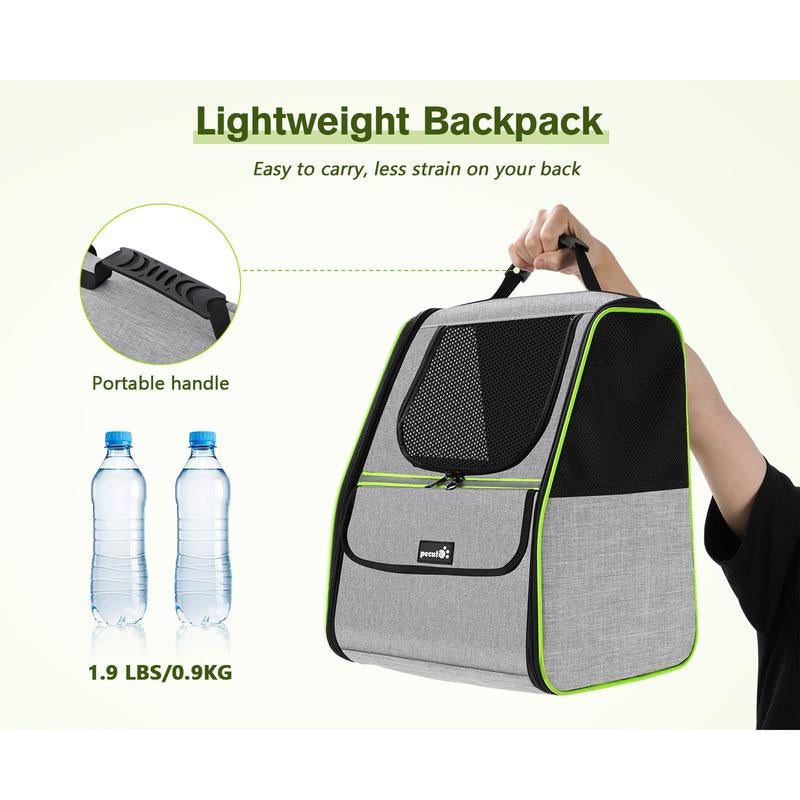Stylish and Spacious Trapezoidal Cat Carrier Backpack for Dogs and Cats - Perfect for Adventurous Pet Owners!
