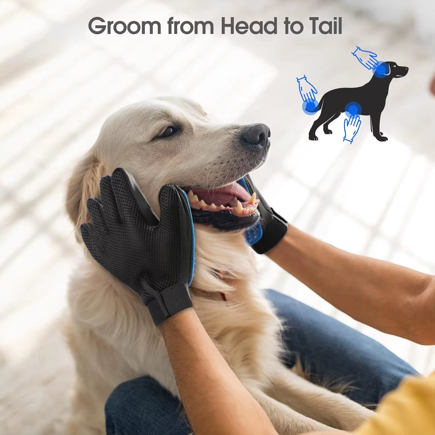 Pet Glove Cat Grooming Hair Deshedding Brush Clean Massage for Animal Dog Horse Massage Combs Cat Pet Supplies Accessoies