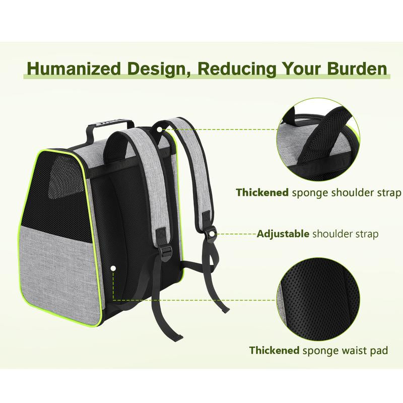 Stylish and Spacious Trapezoidal Cat Carrier Backpack for Dogs and Cats - Perfect for Adventurous Pet Owners!