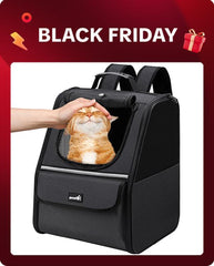 Stylish and Spacious Trapezoidal Cat Carrier Backpack for Dogs and Cats - Perfect for Adventurous Pet Owners!