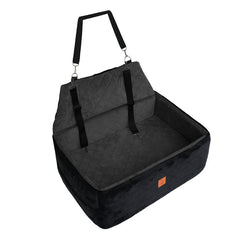 Zvrpet Dog Car Seat Fully Detachable and Washable Memory Foam Covered Car-Mounted Pet Kennel Soft Fabric Easy to Install with Adjustable Straps Anti-Slip Bottom Cover for Back Seat Pet Car Bed for Car SUV Outdoorfun Travel Dog Bed Pet Bed Cat Bed