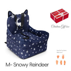 Zvrpet Dog Car Seat Fully Detachable and Washable Memory Foam Covered Car-Mounted Pet Kennel Soft Fabric Easy to Install with Adjustable Straps Anti-Slip Bottom Cover for Back Seat Pet Car Bed for Car SUV Outdoorfun Travel Dog Bed Pet Bed Cat Bed