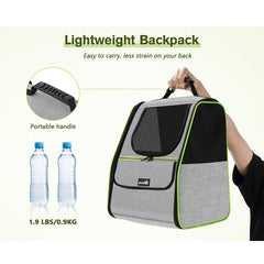 Stylish and Spacious Trapezoidal Cat Carrier Backpack for Dogs and Cats - Perfect for Adventurous Pet Owners!
