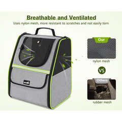 Stylish and Spacious Trapezoidal Cat Carrier Backpack for Dogs and Cats - Perfect for Adventurous Pet Owners!