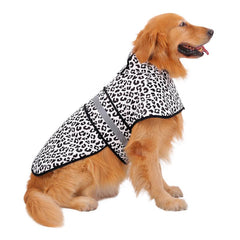 HDE Patterned Dog Raincoat with Hood - 100% Durable Reflective Polyester, Waterproof Coating, Fully Adjustable Strap for Comfortable Fit