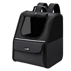 Stylish and Spacious Trapezoidal Cat Carrier Backpack for Dogs and Cats - Perfect for Adventurous Pet Owners!