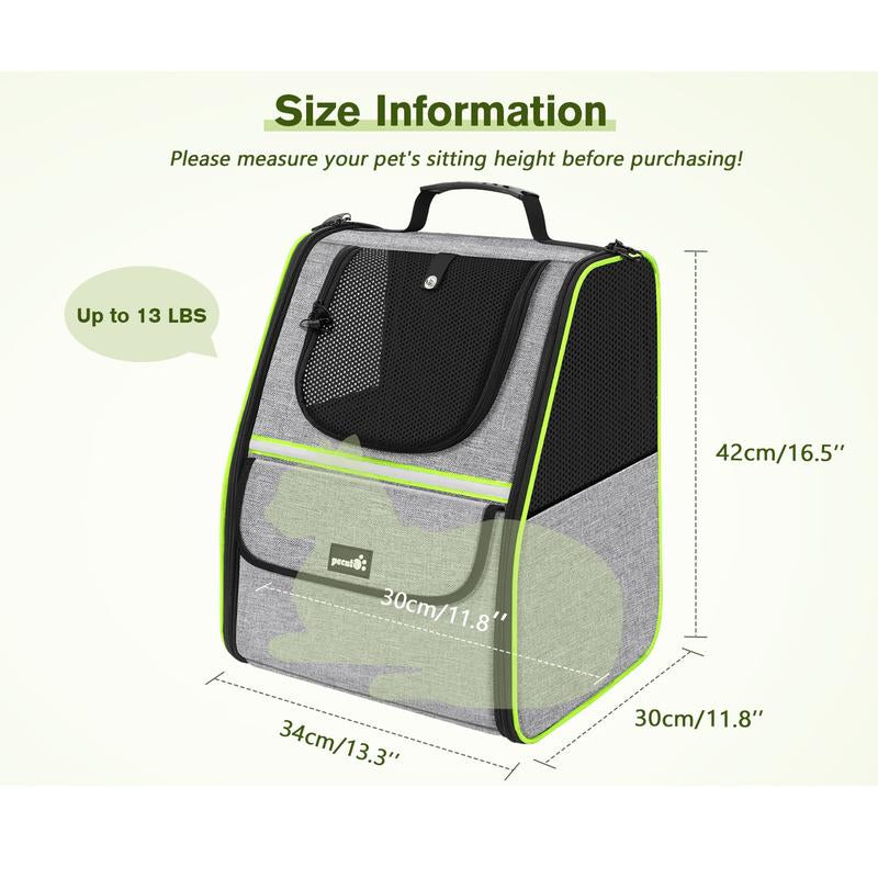 Stylish and Spacious Trapezoidal Cat Carrier Backpack for Dogs and Cats - Perfect for Adventurous Pet Owners!