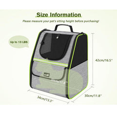 Stylish and Spacious Trapezoidal Cat Carrier Backpack for Dogs and Cats - Perfect for Adventurous Pet Owners!