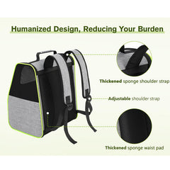 Stylish and Spacious Trapezoidal Cat Carrier Backpack for Dogs and Cats - Perfect for Adventurous Pet Owners!
